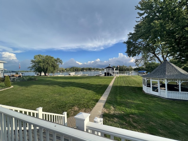 41653 N Lotus Ave, Antioch, IL 60002 - view of yard featuring a gazebo and a water view