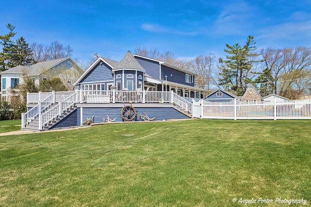 41653 N Lotus Ave, Antioch, IL 60002 - rear view of house featuring stairway and a wooden deck