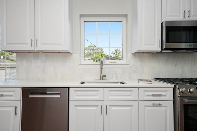 734 Forest Rd, La Grange Park, IL 60526 - kitchen featuring stainless steel appliances, a sink, tasteful backsplash, and plenty of natural light