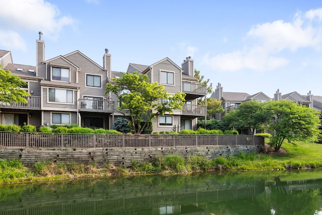 449 White Oak Ln Unit 449, Barrington, IL 60010 - rear view of property featuring a water view