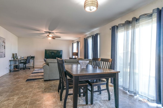 39862 Waterloo Dr, Beach Park, IL 60083 - dining area featuring a ceiling fan
