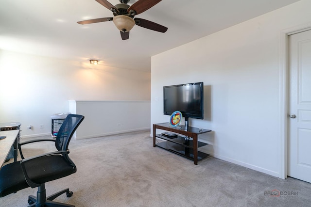 39862 Waterloo Dr, Beach Park, IL 60083 - office with carpet floors, ceiling fan, and baseboards