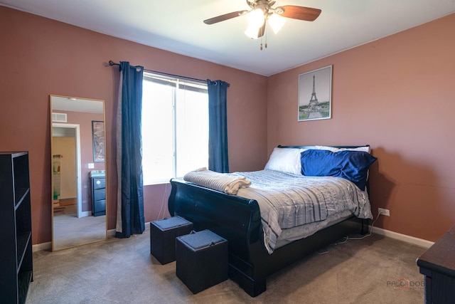39862 Waterloo Dr, Beach Park, IL 60083 - bedroom featuring carpet, baseboards, and a ceiling fan