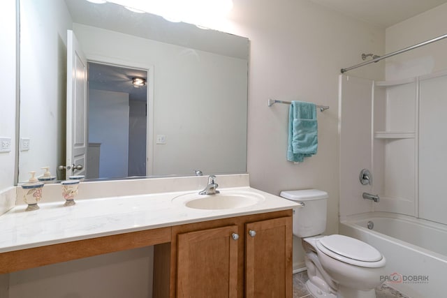 39862 Waterloo Dr, Beach Park, IL 60083 - full bathroom featuring toilet,  shower combination, and vanity