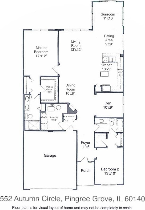 552 Autumn Cir, Pingree Grove, IL 60140 - floor plan / room layout