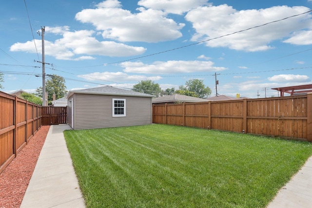 5423 S Rutherford Ave, Chicago, IL 60638 - fenced backyard with an outbuilding