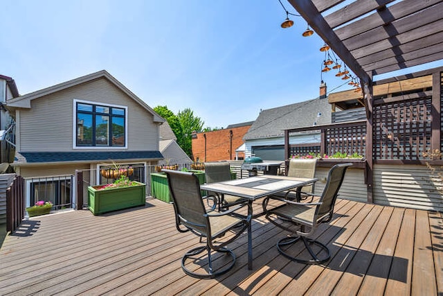 3329 N Bell Ave, Chicago, IL 60618 - deck with a pergola and outdoor dining area