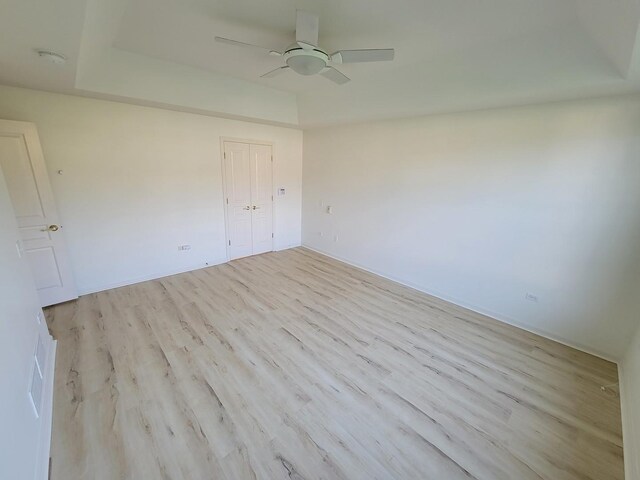 13663 Whittingham Ln, Huntley, IL 60142 - empty room featuring wood finished floors, ceiling fan, baseboards, and a smoke detector
