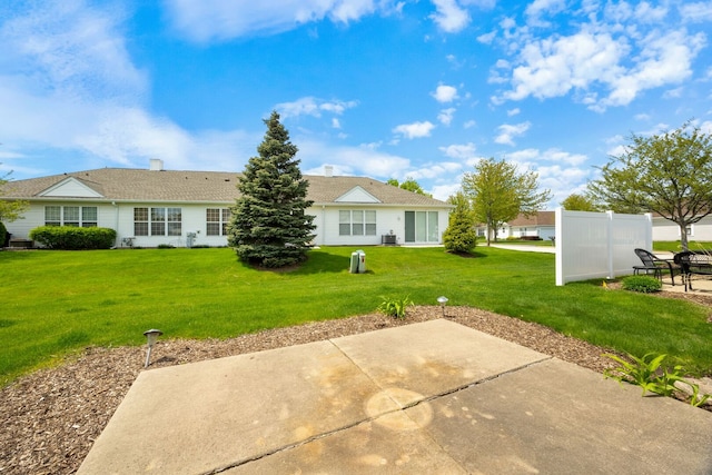 13663 Whittingham Ln, Huntley, IL 60142 - rear view of property featuring a patio and central AC unit
