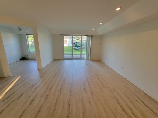 13663 Whittingham Ln, Huntley, IL 60142 - empty room with recessed lighting, light wood-style floors, and baseboards