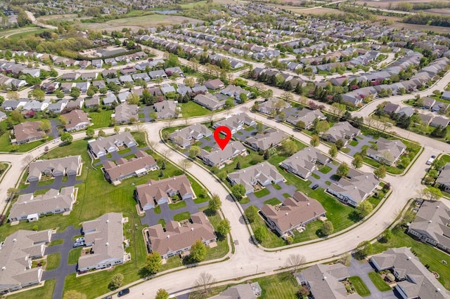 13663 Whittingham Ln, Huntley, IL 60142 - aerial view of property and surrounding area with nearby suburban area