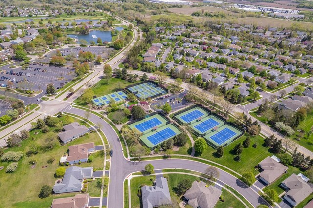 13663 Whittingham Ln, Huntley, IL 60142 - aerial overview of property's location with a large body of water and nearby suburban area