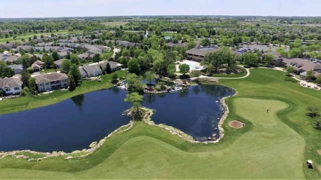 13663 Whittingham Ln, Huntley, IL 60142 - aerial view of residential area featuring a large body of water and a golf club