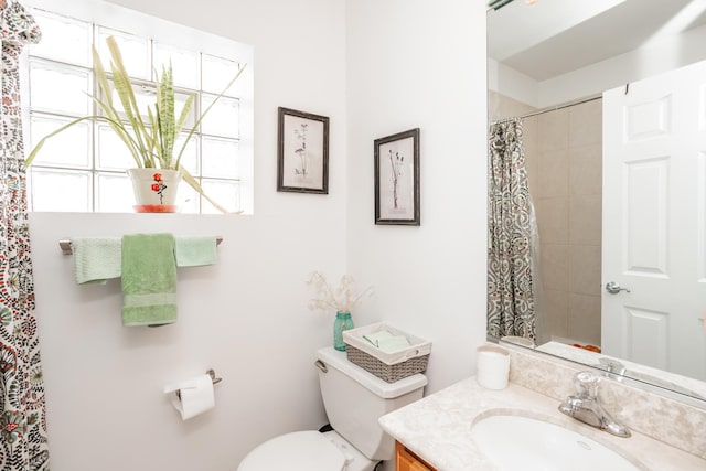 2737 W Thomas St Unit 3, Chicago, IL 60622 - bathroom featuring vanity, toilet, and curtained shower