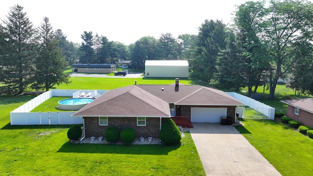 611 Marsha Ln, Rock Falls, IL 61071 - ranch-style home featuring brick siding, an attached garage, driveway, and a shingled roof