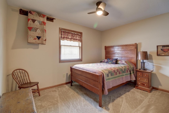 611 Marsha Ln, Rock Falls, IL 61071 - bedroom with carpet floors, baseboards, and ceiling fan