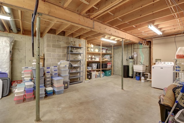 611 Marsha Ln, Rock Falls, IL 61071 - unfinished below grade area with a water softener system
