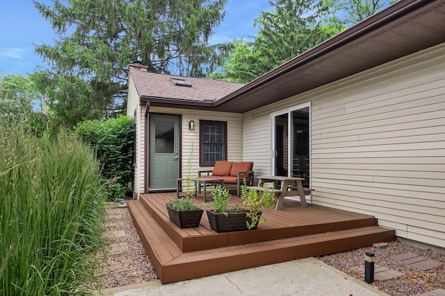 7308 W Lancaster Rd, Peoria, IL 61607 - deck featuring an outdoor hangout area