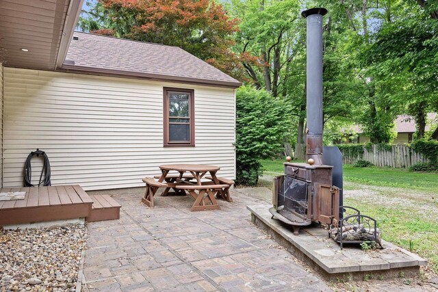 7308 W Lancaster Rd, Peoria, IL 61607 - view of patio / terrace with outdoor dining space