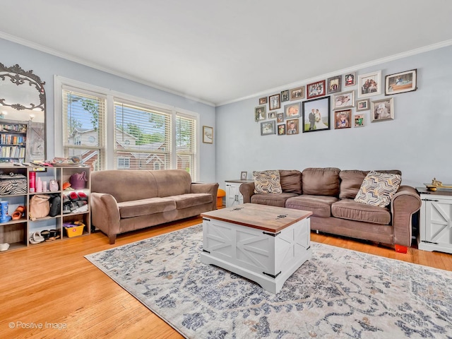 4154 Elm Ave, Brookfield, IL 60513 - living area with crown molding and wood finished floors