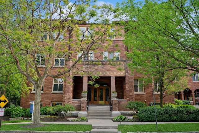 502 Lee St Unit 3, Evanston, IL 60202 - view of front of property featuring brick siding and french doors