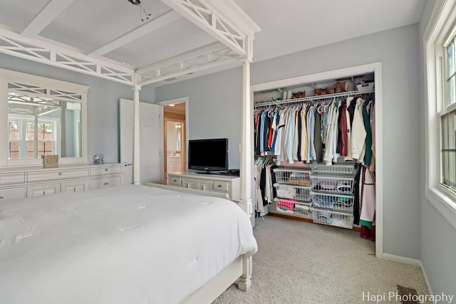 3334 N Odell Ave, Chicago, IL 60634 - bedroom featuring light colored carpet, a closet, and baseboards