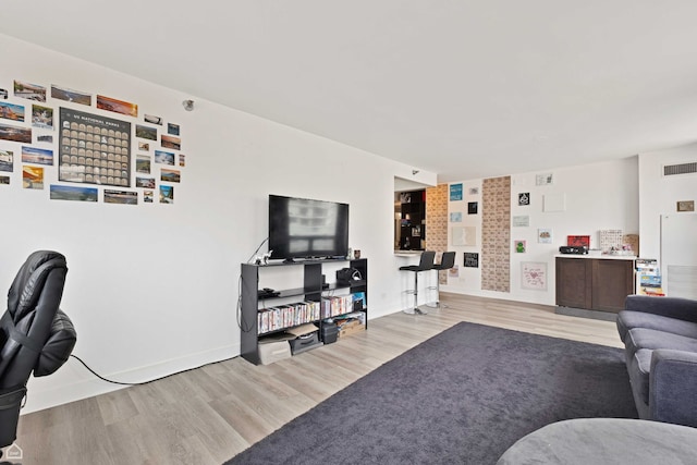 440 N Wabash Ave Unit 2008, Chicago, IL 60611 - living room with wood finished floors and baseboards