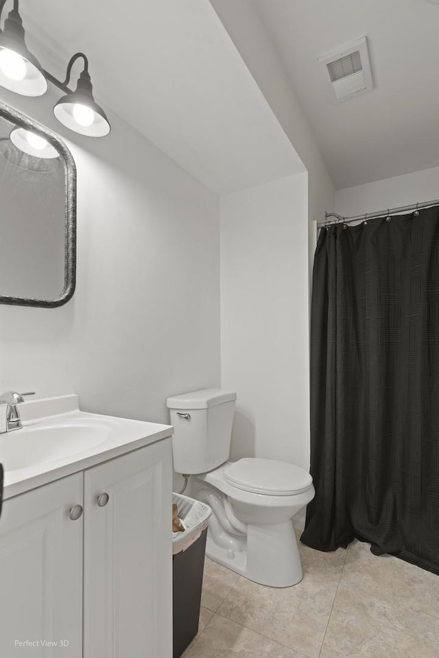 7612 W Saint Francis Rd Unit 7612, Frankfort, IL 60423 - bathroom featuring vanity, toilet, and a shower with curtain