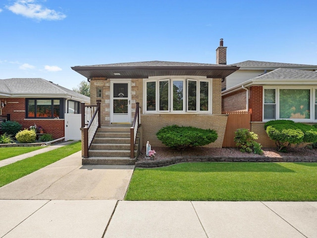 10324 S Sacramento Ave, Chicago, IL 60655 - view of front of house featuring brick siding and a chimney