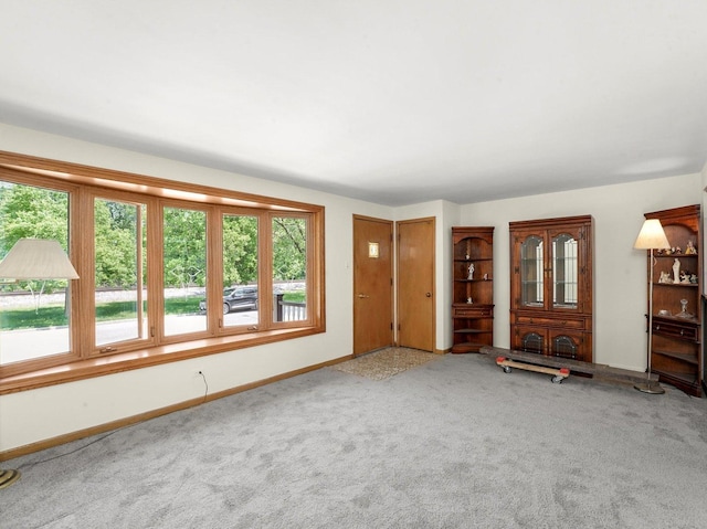 10324 S Sacramento Ave, Chicago, IL 60655 - unfurnished living room with baseboards and carpet flooring