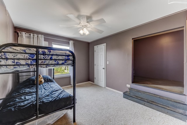 1715 Ivy Ln, Montgomery, IL 60538 - carpeted bedroom with baseboards and a ceiling fan