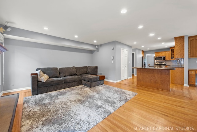 1630 Lois Ann Ln, Naperville, IL 60563 - living room with light wood-style floors and recessed lighting
