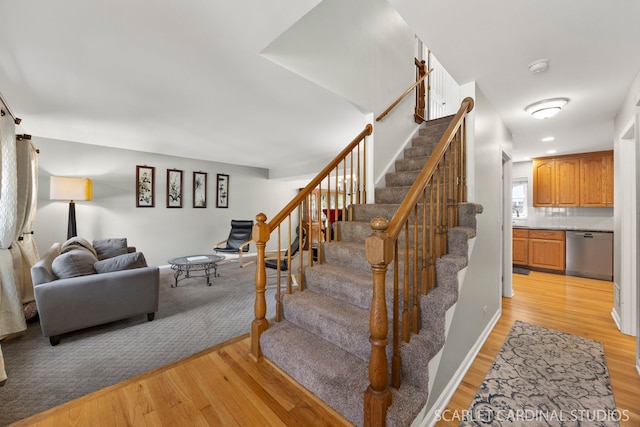 1630 Lois Ann Ln, Naperville, IL 60563 - staircase with wood finished floors and baseboards