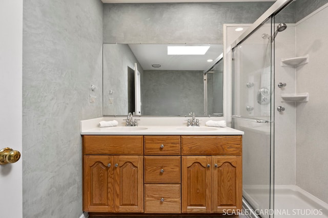 1630 Lois Ann Ln, Naperville, IL 60563 - bathroom featuring an enclosed shower and double vanity