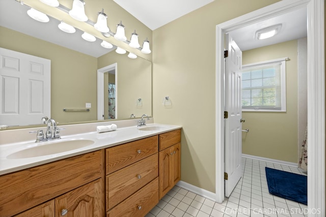 1630 Lois Ann Ln, Naperville, IL 60563 - full bath featuring tile patterned floors and double vanity