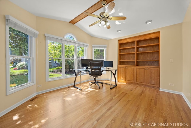 1630 Lois Ann Ln, Naperville, IL 60563 - office with light wood-type flooring and ceiling fan