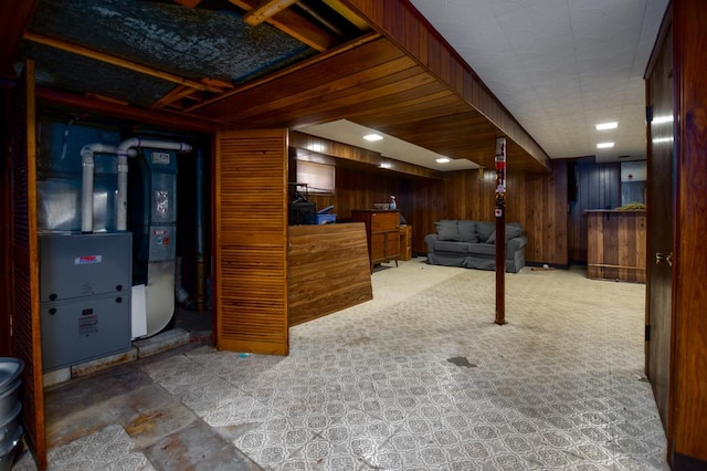 5936 S Keeler Ave, Chicago, IL 60629 - finished basement with heating unit and wooden walls