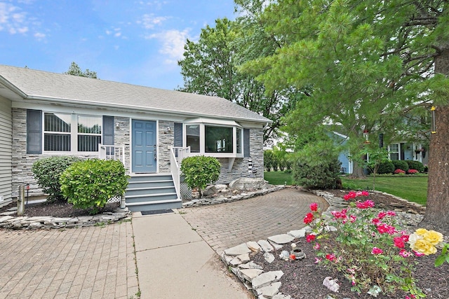 2040 Honey Locust Dr, Algonquin, IL 60102 - view of front facade featuring stone siding and driveway