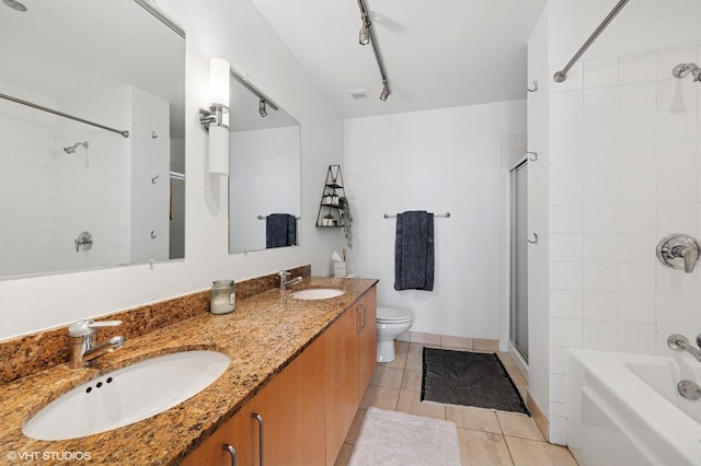 333 W Hubbard St Unit 708, Chicago, IL 60654 - bathroom featuring double vanity and tile patterned floors