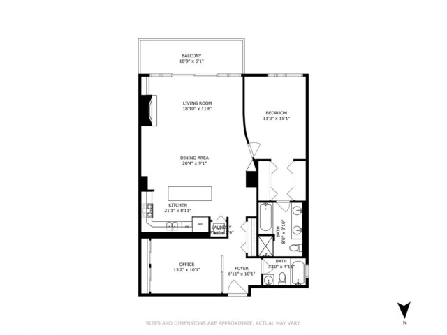 333 W Hubbard St Unit 708, Chicago, IL 60654 - view of floor plan / room layout