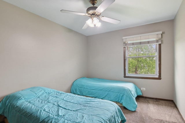 104 S Walnut Ln, Schaumburg, IL 60193 - bedroom featuring carpet floors, baseboards, and a ceiling fan
