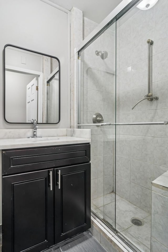 2717 S Michigan Ave, Chicago, IL 60616 - bathroom featuring a stall shower and vanity