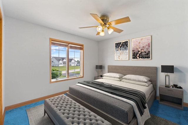 6099 Polo Club Dr, Yorkville, IL 60560 - carpeted bedroom with baseboards and ceiling fan