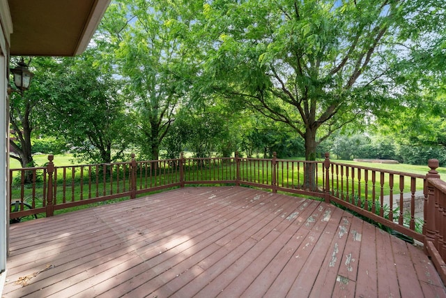 6099 Polo Club Dr, Yorkville, IL 60560 - deck with view of scattered trees and a yard