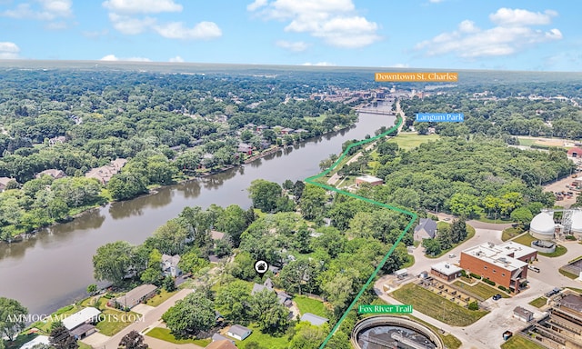 1616 Riverside Ave, Saint Charles, IL 60174 - view of property location featuring a nearby body of water and property parcel outlined