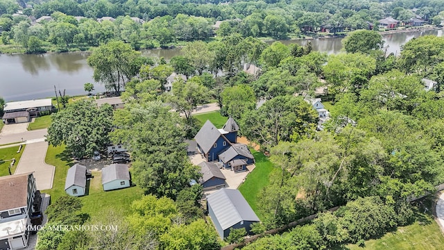 1616 Riverside Ave, Saint Charles, IL 60174 - aerial overview of property's location with a large body of water and nearby suburban area