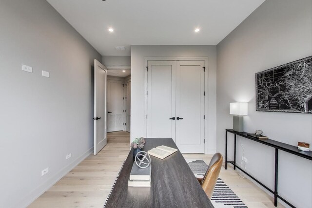 613 N Ogden Ave Unit 4W, Chicago, IL 60642 - office featuring light wood-type flooring and recessed lighting