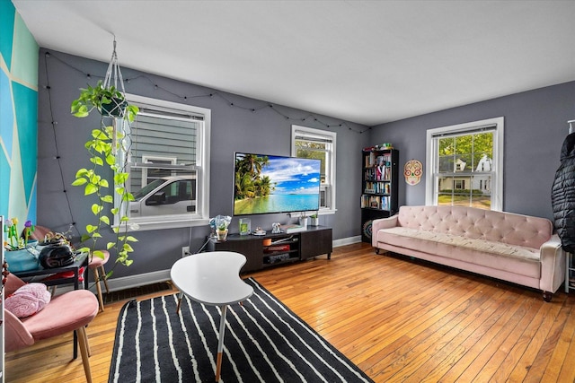 475 S Edison Ave, Elgin, IL 60123 - living area featuring hardwood / wood-style floors and healthy amount of natural light