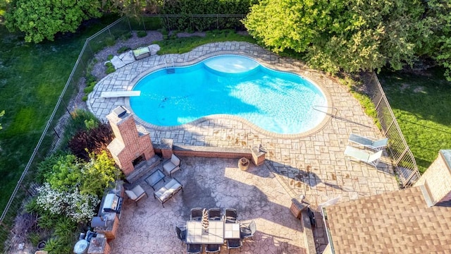 6205 Brookridge Dr, Plainfield, IL 60586 - view of pool with a patio and a diving board