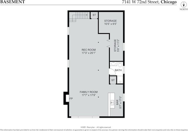 7141 W 72nd St, Chicago, IL 60638 - view of room layout